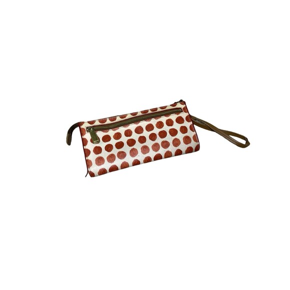 Coach wallet wristlet White with Red Poka Dots Zipper - Picture 3 of 14